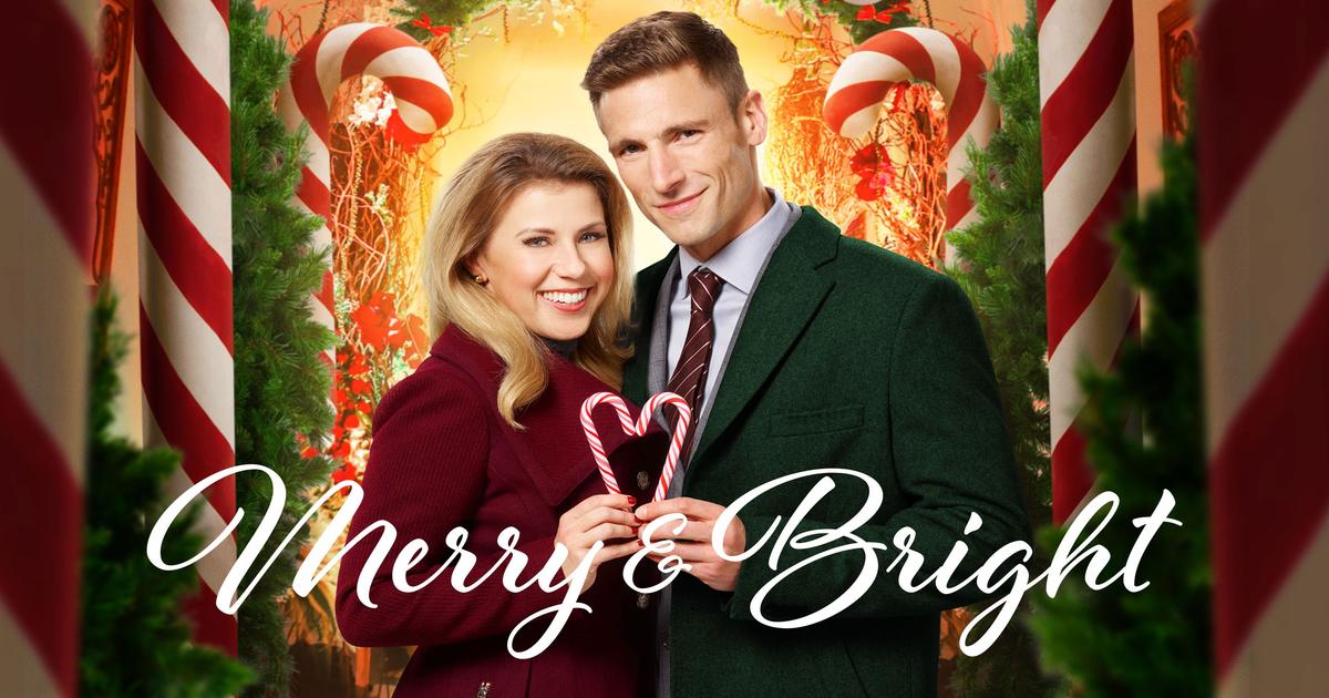 Title art for the Hallmark Christmas love story, Merry & Bright
